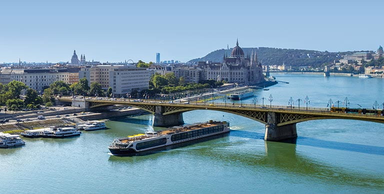 Spirit of the Danube sailing in Budapest, Hungary